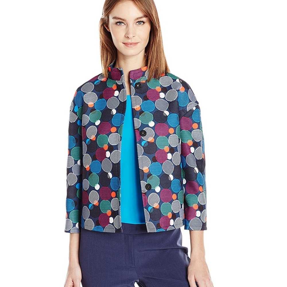 Anne Klein Cadet Combo women's Printed Flyaway Jac